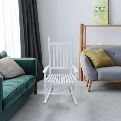 Premium White Wooden Porch Rocker Chair