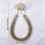 Wooden Hook Seamless Adhesive No Drilling Handmade Woven Hemp Rope Towel Rack Tissue Holder Bathroom Toilet - Korvel