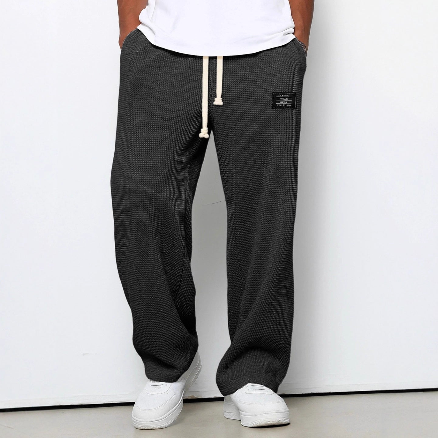 Pantalons de survêtement décontractés pour hommes à coupe ample pour le printemps et l'automne
