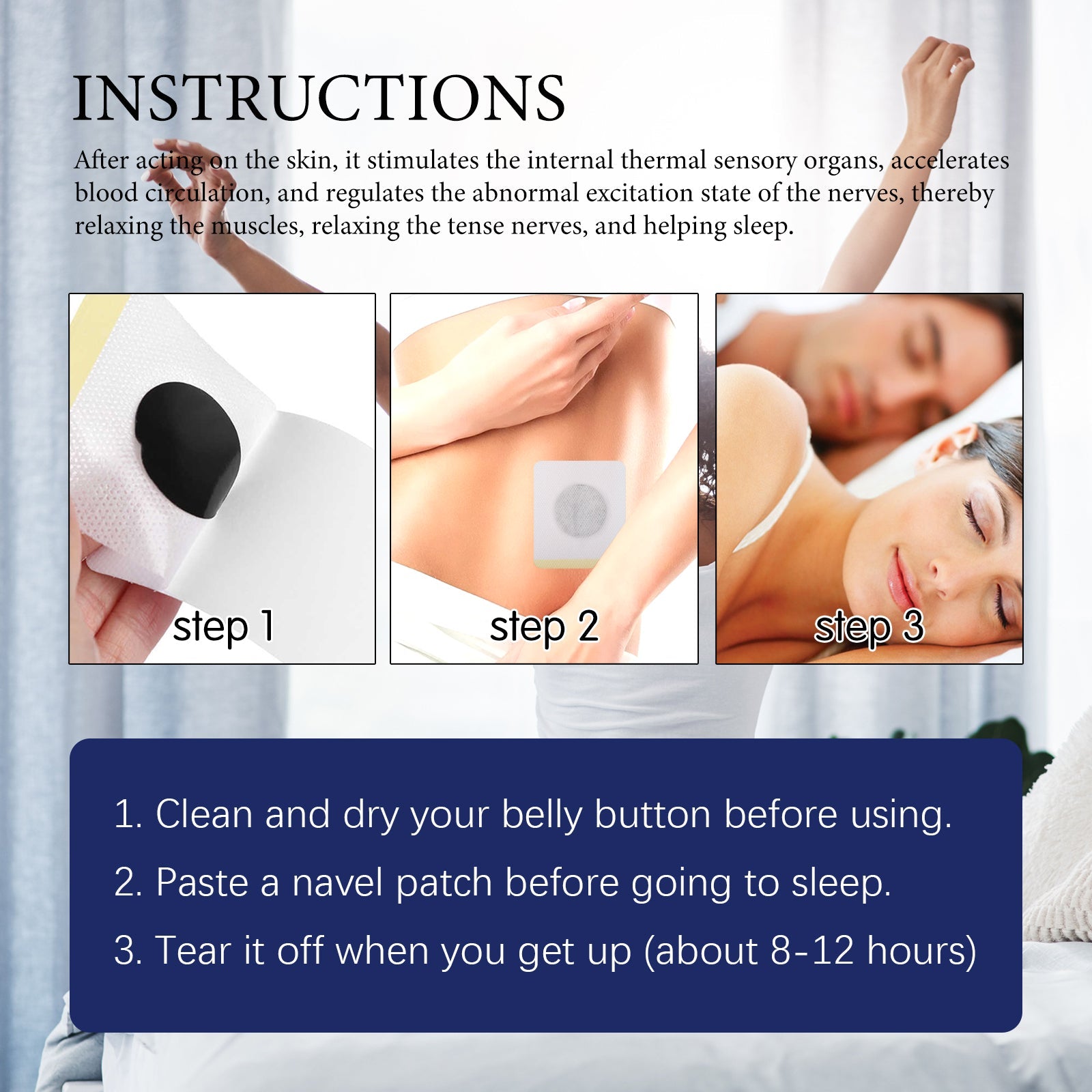 Sleep Aid Patch, Body Relief Staying Up Late To Improve Sleep Decompression Acupoint Health Care Patch - Korvel