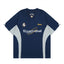 Color Block Splicing V-Neck Sports Short Sleeve T-Shirt Men's Letter Embroidery Breathable Quick-Dry Loose Casual Top - Korvel