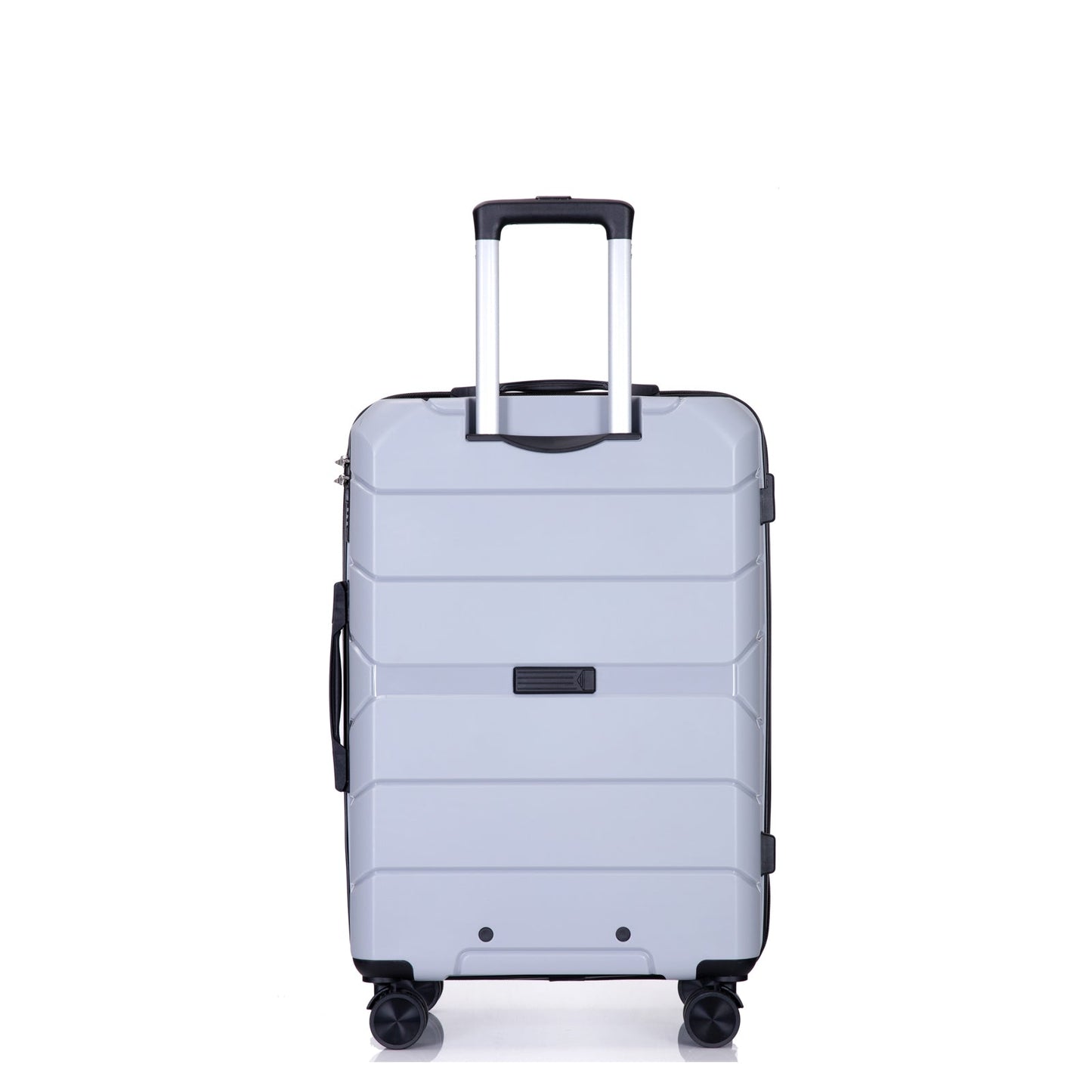 Hardshell Suitcase Spinner Wheels PP Luggage Sets Lightweight Suitcase with TSA Lock,3-Piece Set (20/24/28) ,Silver - Korvel