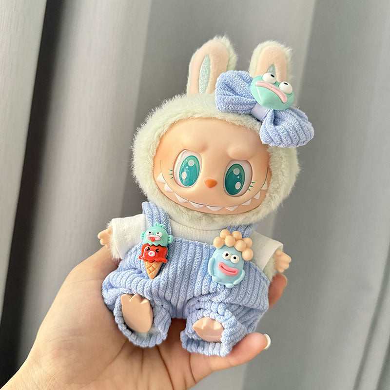 Ensemble de vêtements pour bébé Labubu avec pendentif - Pantalons à bretelles Sweetener