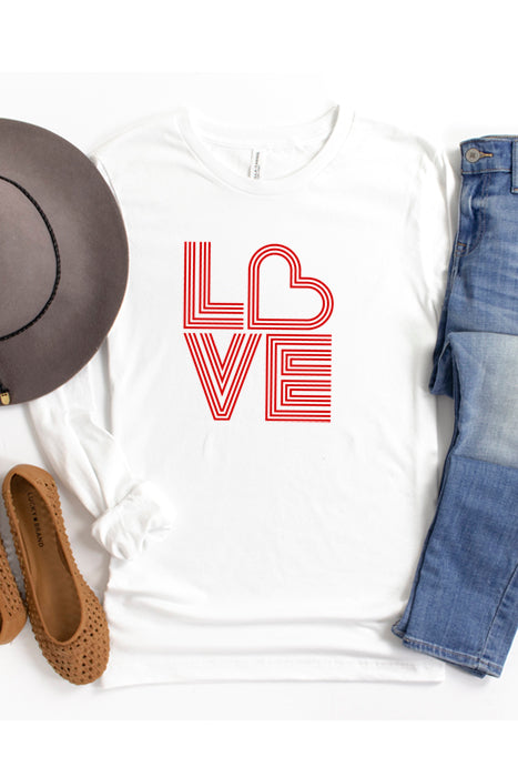Love Heart Long Sleeve Tee