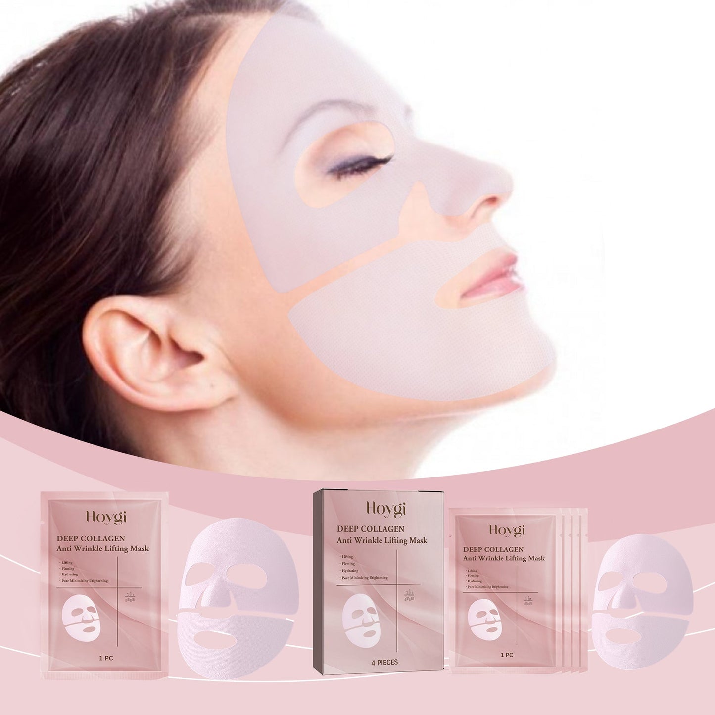 Masque de soin de la peau au collagène premium pour une peau radieuse