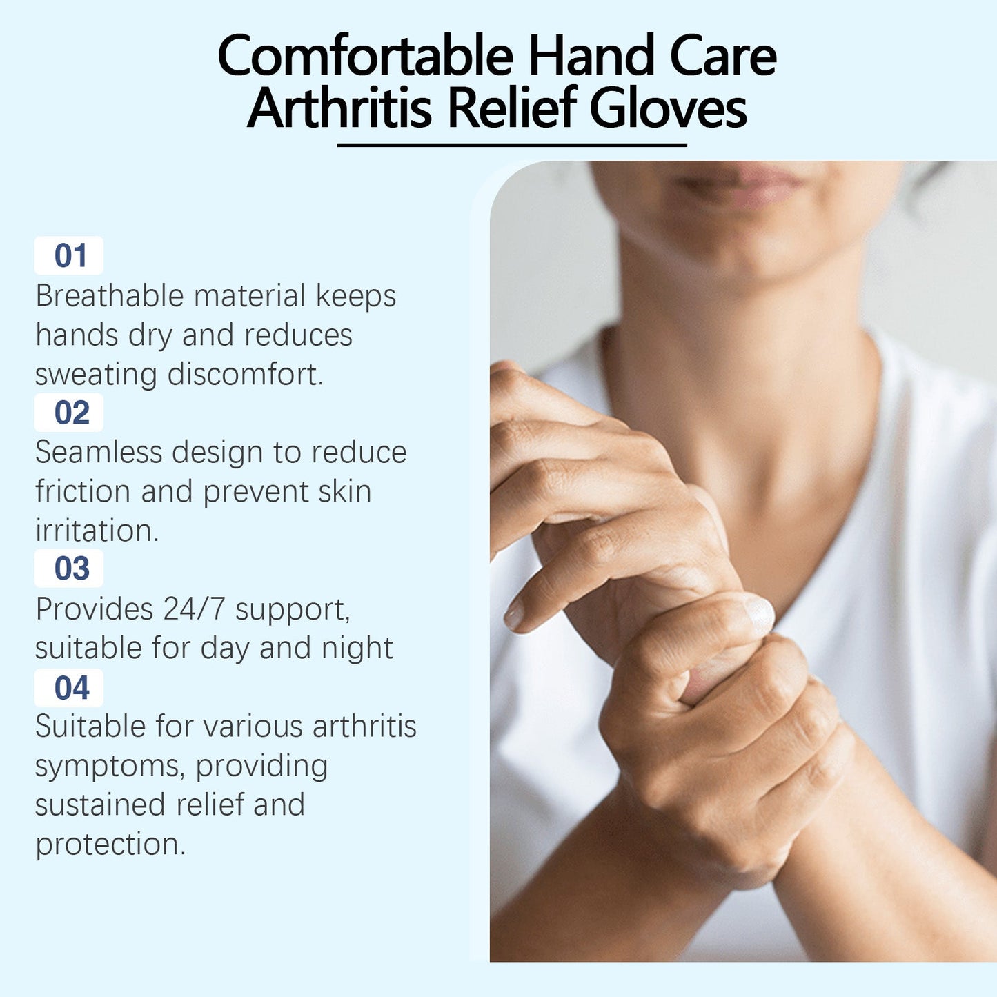 Joint Rubber Gloves Daily Comfort Wrist Gloves Protect Finger Joints Care Gloves - Korvel