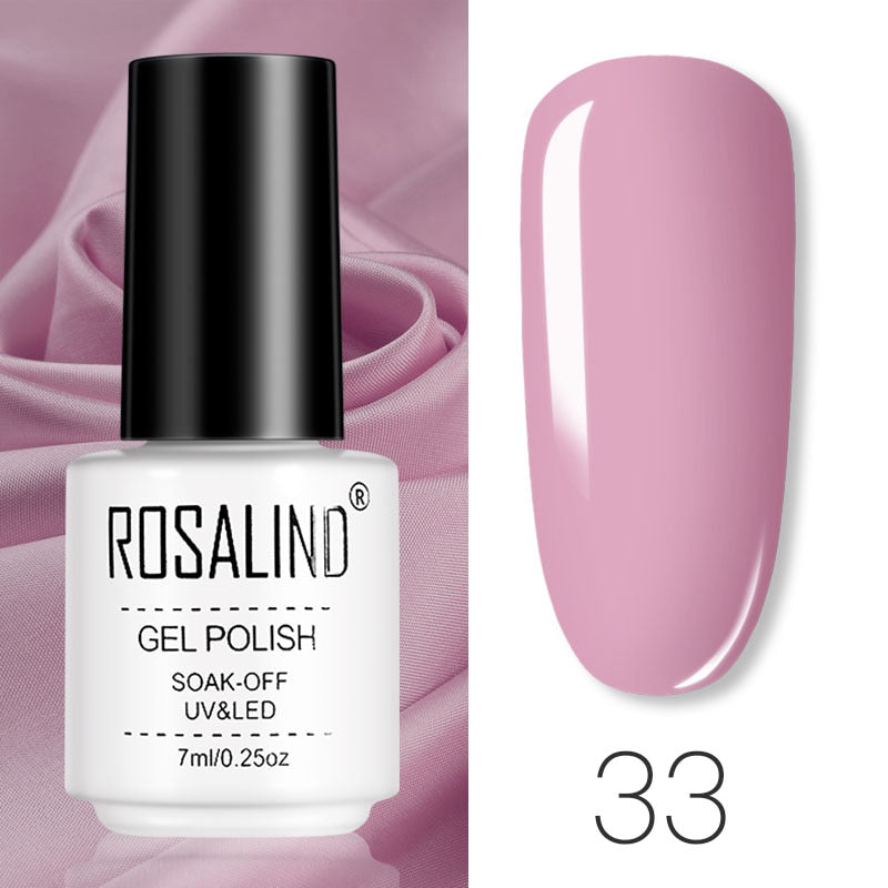ROSALIND Gel Polish Set Manicure for Nails Semi Permanent Vernis top coat UV LED Gel Varnish Soak Off Nail Art Gel Nail Polish - Korvel