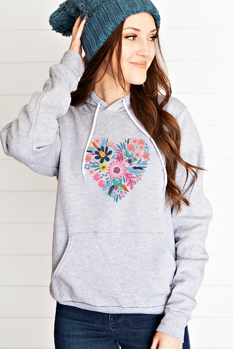 Sudadera con capucha Floral Heart 4640