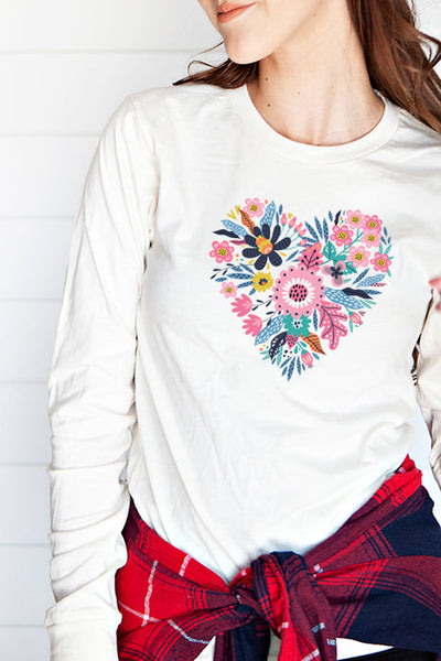 Floral Hearts 4640longsleeve - Korvel
