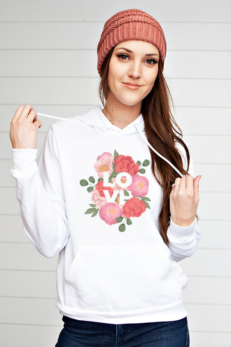 Sudadera con capucha Flower Love 4641