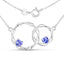 Pendentif en argent sterling avec tanzanite véritable de 0,38 carat