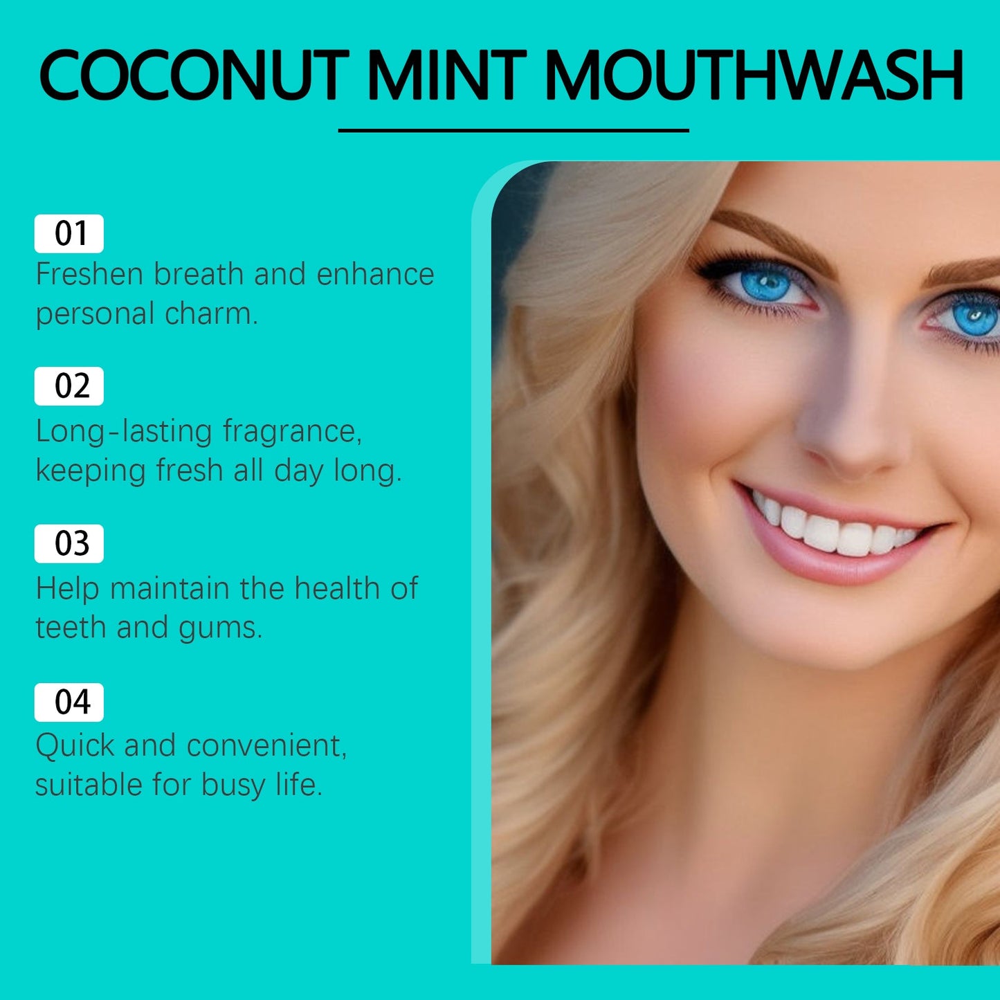 Coconut Mint Mouthwash for Fresh Breath and Clean Teeth