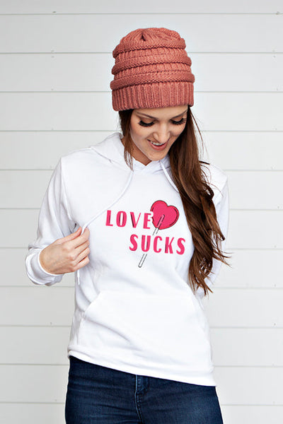 Sudadera con capucha Love Sucks 4643