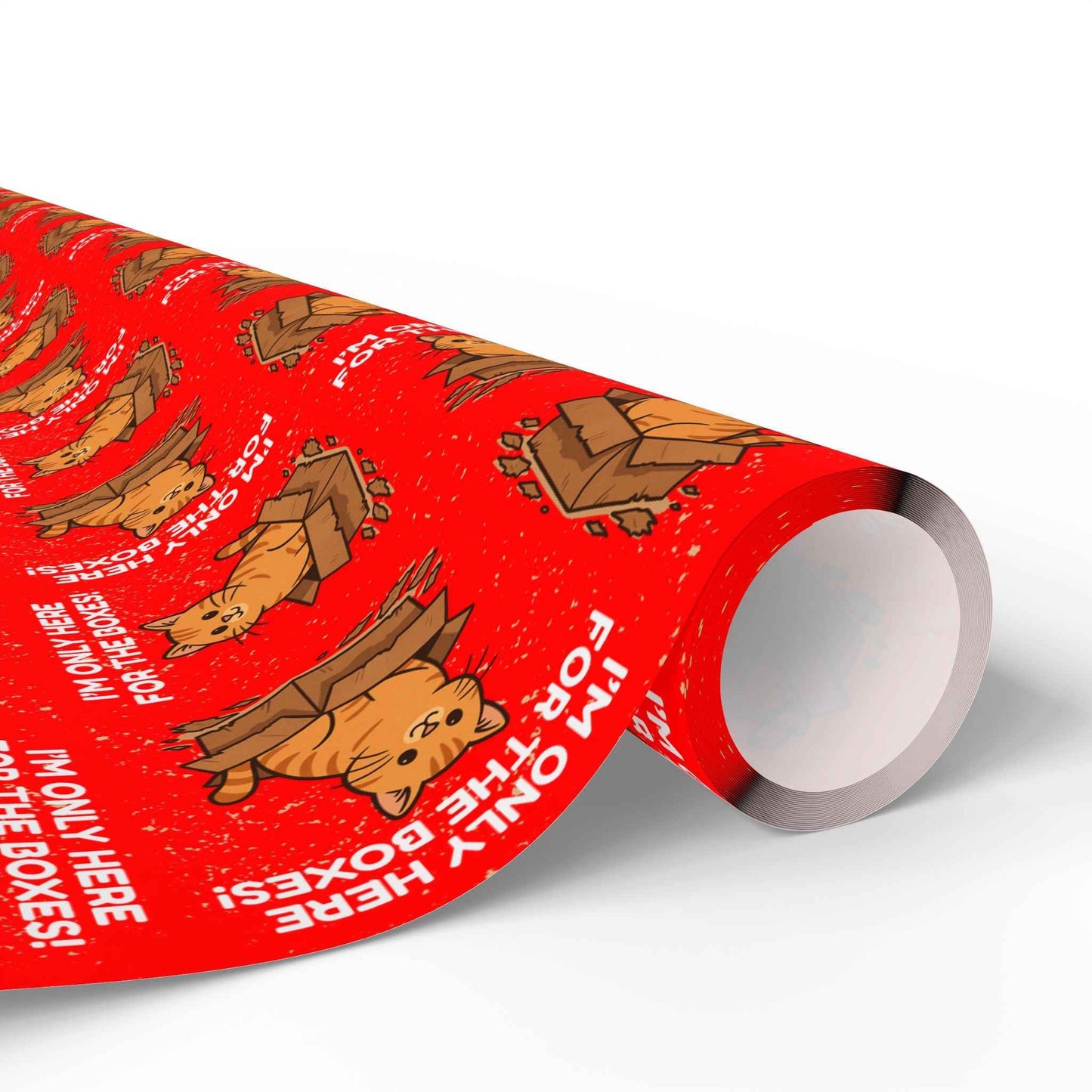 I’m Only Here for the Boxes – Cat-Themed Wrapping Paper