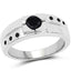 0.56 Carat Genuine Black Diamond Sterling Silver Ring