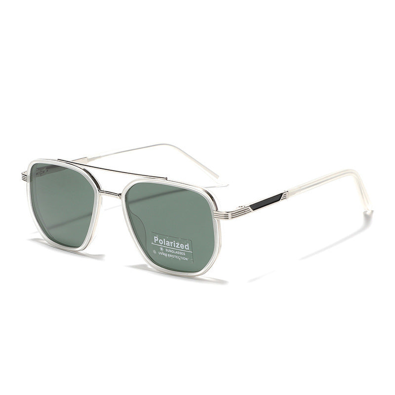 Lunettes de soleil carrées polygonales polarisées