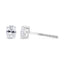 Pendientes de diamante ovalado cultivado en laboratorio de oro blanco de 14K