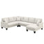 [VIDEO provided] [New] 108*85.5" Modern U Shape Sectional Sofa 7 Seat Fabric Sectional Sofa Set - Korvel