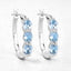 Pendientes de plata esterlina de 1.75 quilates de aguamarina genuina y diamante
