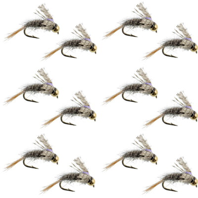 Barr's Baetis Emerger BWO Wet Flies - 12 Pack Size 16 - Korvel