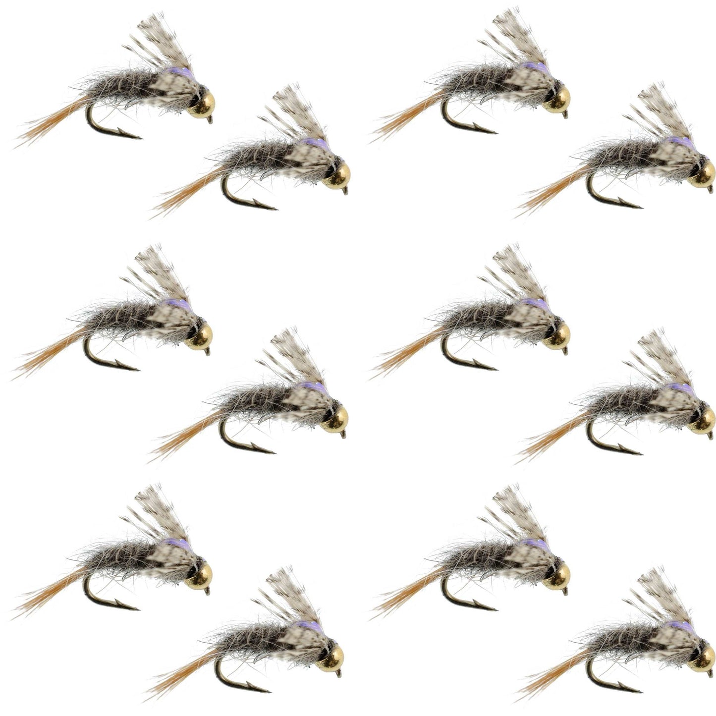 Mouches noyées Barrs Baetis Emerger BWO - 1 douzaine, taille 14