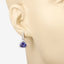 3.86 Carat Genuine Tanzanite and White Diamond Earrings in 14K White Gold