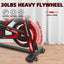 Indoor Exercise Bike Cycling Bike with Comfortable Seat Cushion Black+Red - Korvel