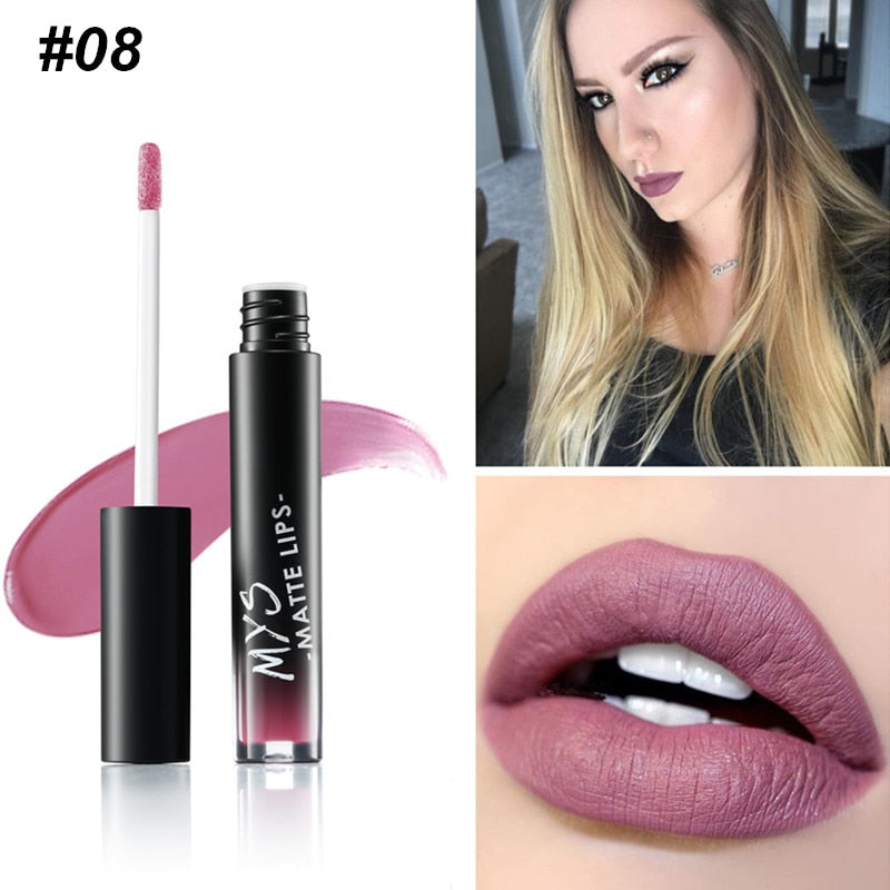 Tinte de Labios Líquido Mate MYS - Impermeable y de Larga Duración