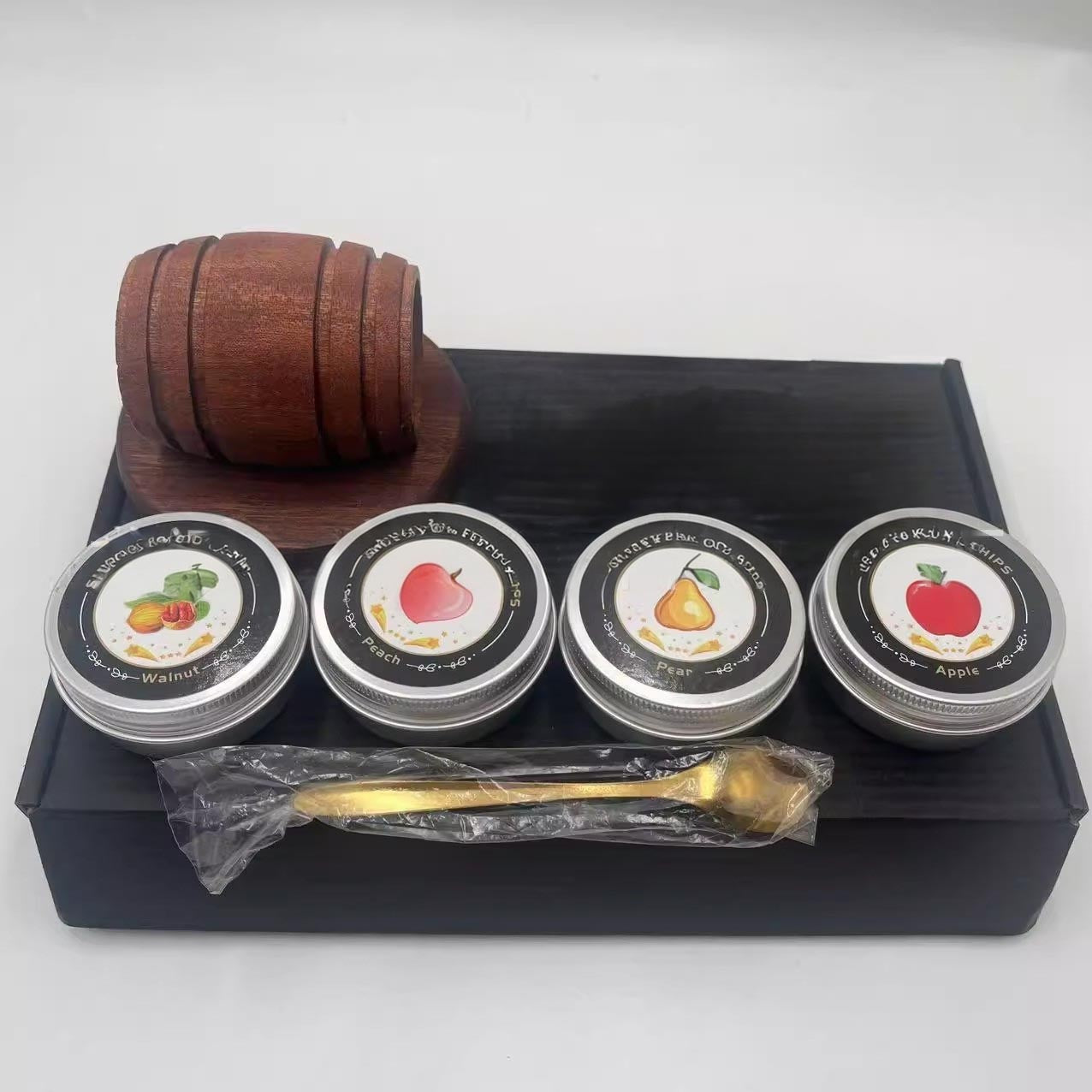 New Barrel Cocktail Smoking Kit with Wood Chips 4 Flavors Old Fashioned Drink Smoker Infuser for Bar Drinks Kitchen - Korvel