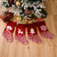 Christmas decoration products, knitted velvet, Christmas socks, snowflake red gift socks, gift bags - Korvel