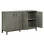 Buffet de rangement TREXM gris antique à 4 portes avec étagères réglables