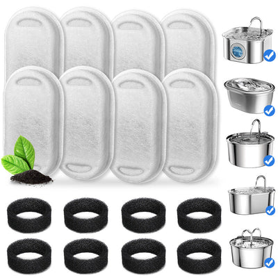 Stainless Steel Pet Water Fountain Track Filter Core and Filter Cotton for Efficient Water Purification PETLIBRO Filter Core - Korvel