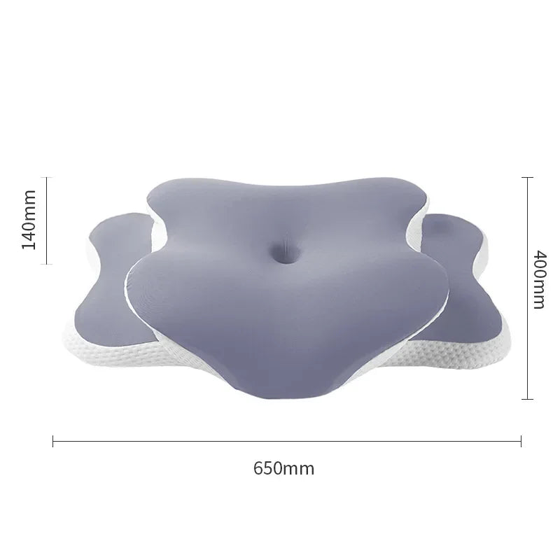 Ice Silk Pillowcase Ergonomic Cervical Pillow Memory Foam Pillow Neck Pain Relief Comes Adjustable Home for Back Side Sleepers - Korvel