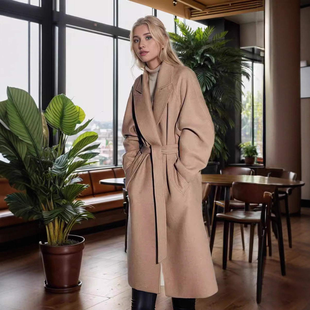 Manteau en Laine Élégant pour Femmes pour l'Automne et l'Hiver