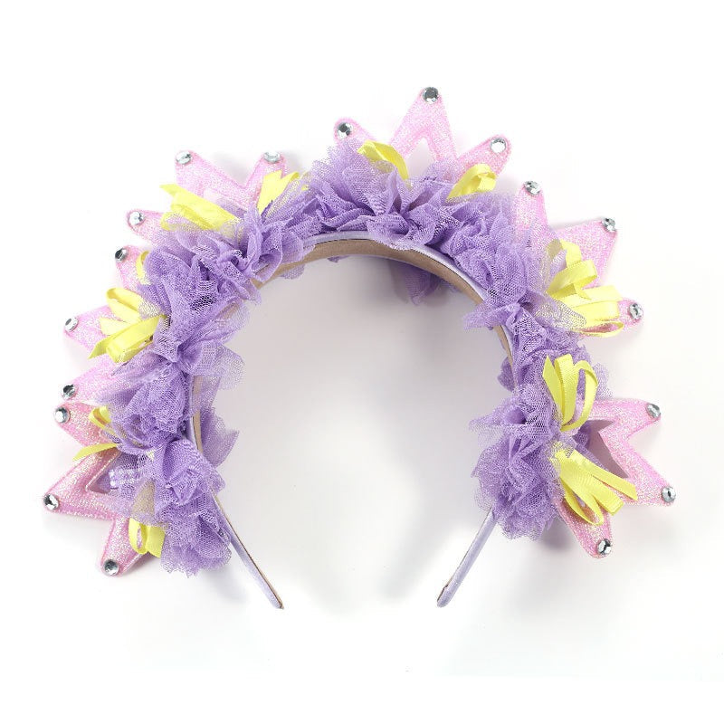 Fashionable new fabric crown hairband for women - Korvel