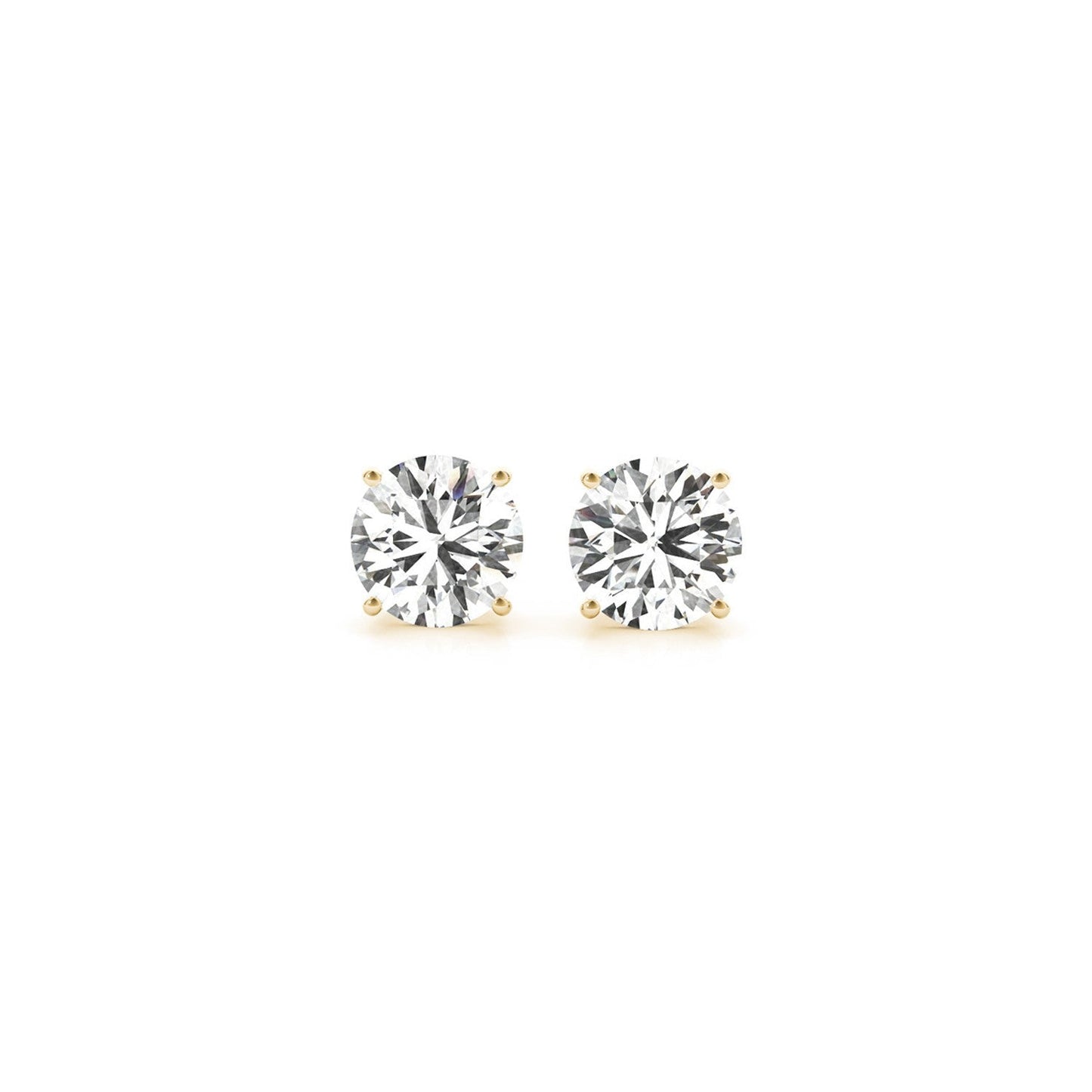 1 1/2 cttw Lab Grown Diamond Stud Earrings in 14k Yellow Gold