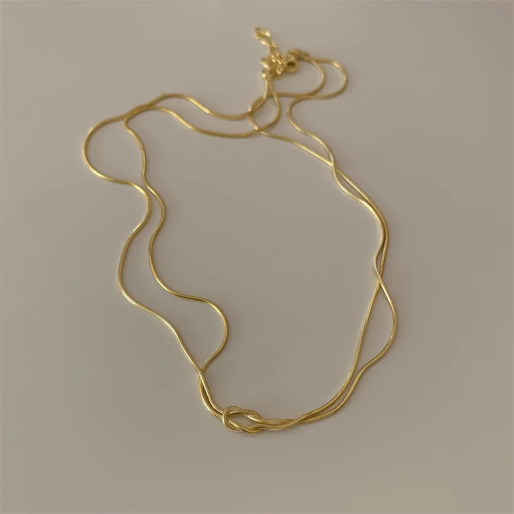 Titanium Steel Knotted Necklace - Korvel