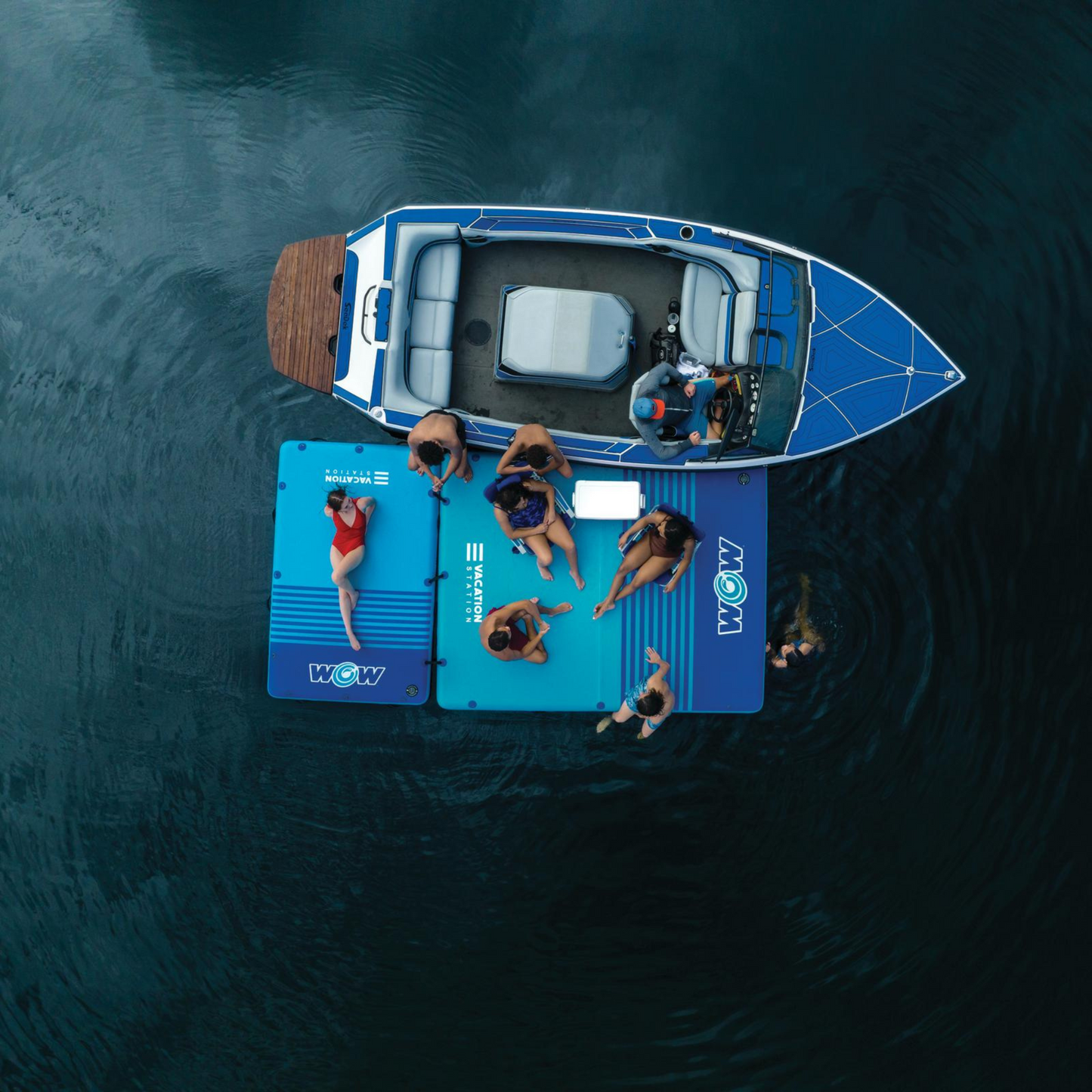 Dock de vacances WOW Sports 8'x5'x6" en tissu Drop Stitch