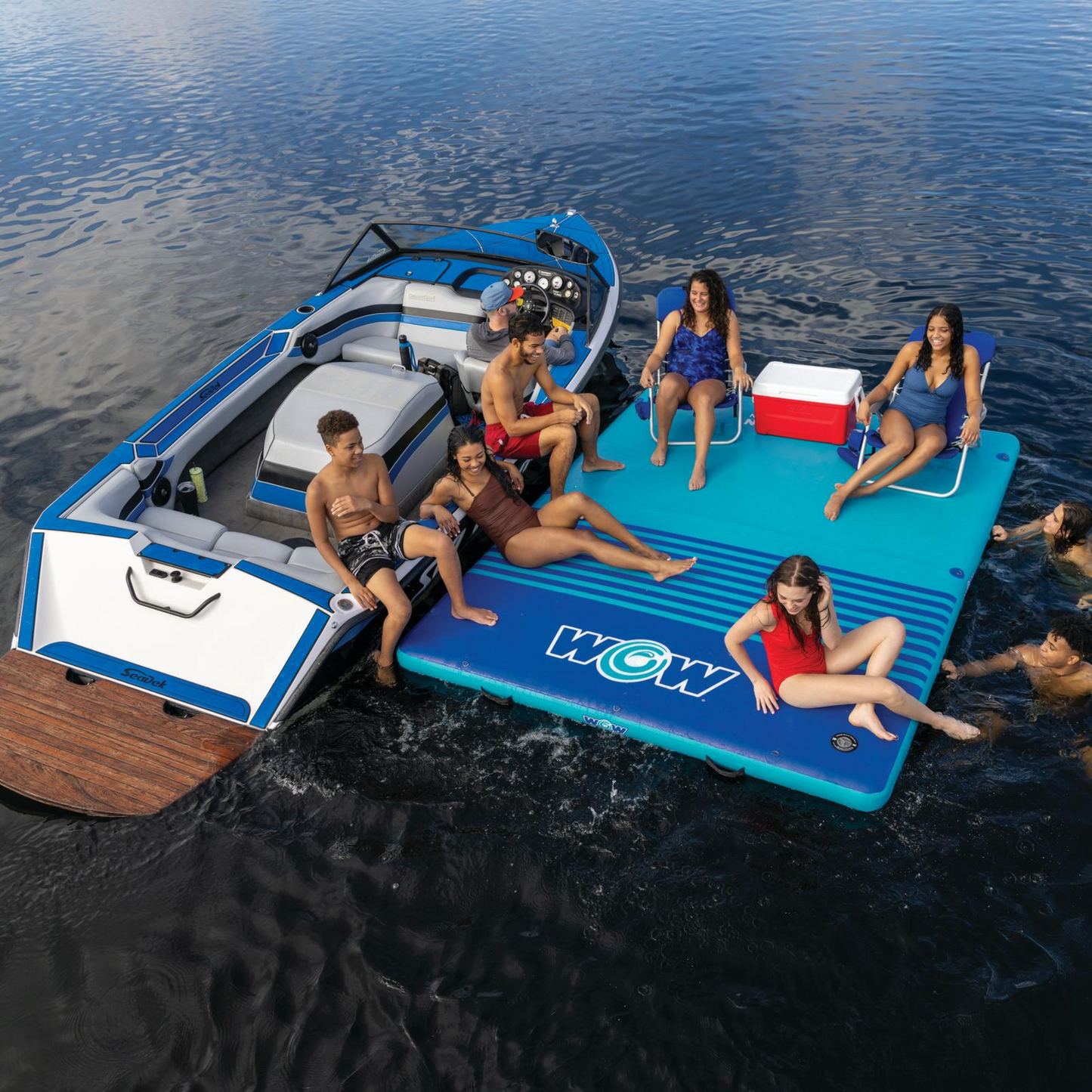 Dock de vacances WOW Sports 8'x5'x6" en tissu Drop Stitch