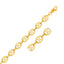 Cadena de eslabones marineros inflados de 11 mm en oro amarillo de 14k