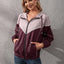 Women's Hooded Waterproof Jacket in Khaki, Blue, and Wine Red