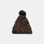 Contrast Cable-Knit Hat with Pompom - Korvel