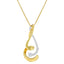 Collar de Pendiente en Espira de Diamante en Oro de Dos Tonos de 10K