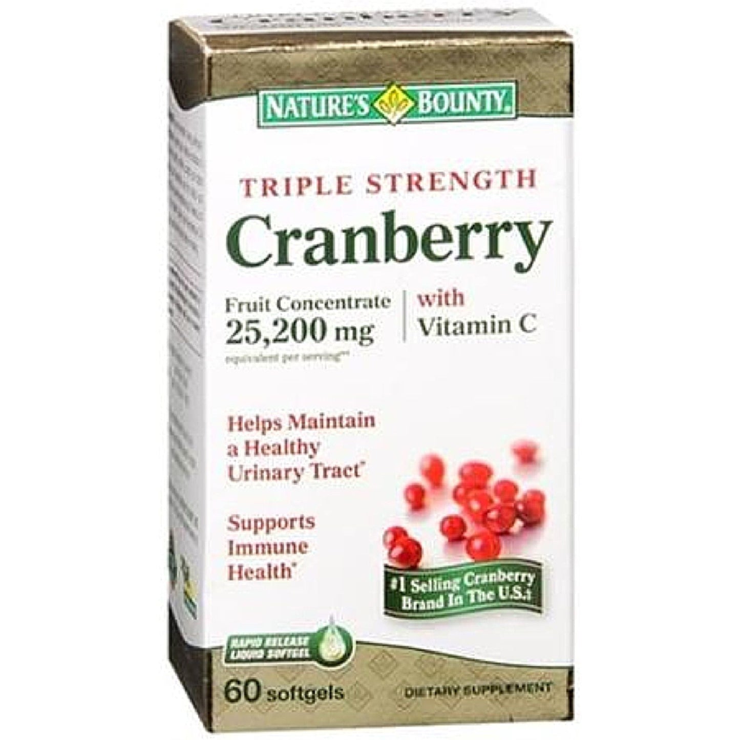 Gélules molles de vitamine C aux canneberges de Nature's Bounty Triple Force