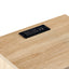 15.75" Rattan End table with Power Outlet & USB Ports  Modern nightstand with drawer and solid wood legs - Korvel