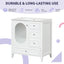 30" Bathroom Vanity with Sink, Bathroom Vanity Cabinet with Three Drawers and Door, Solid Wood and MDF, White - Korvel