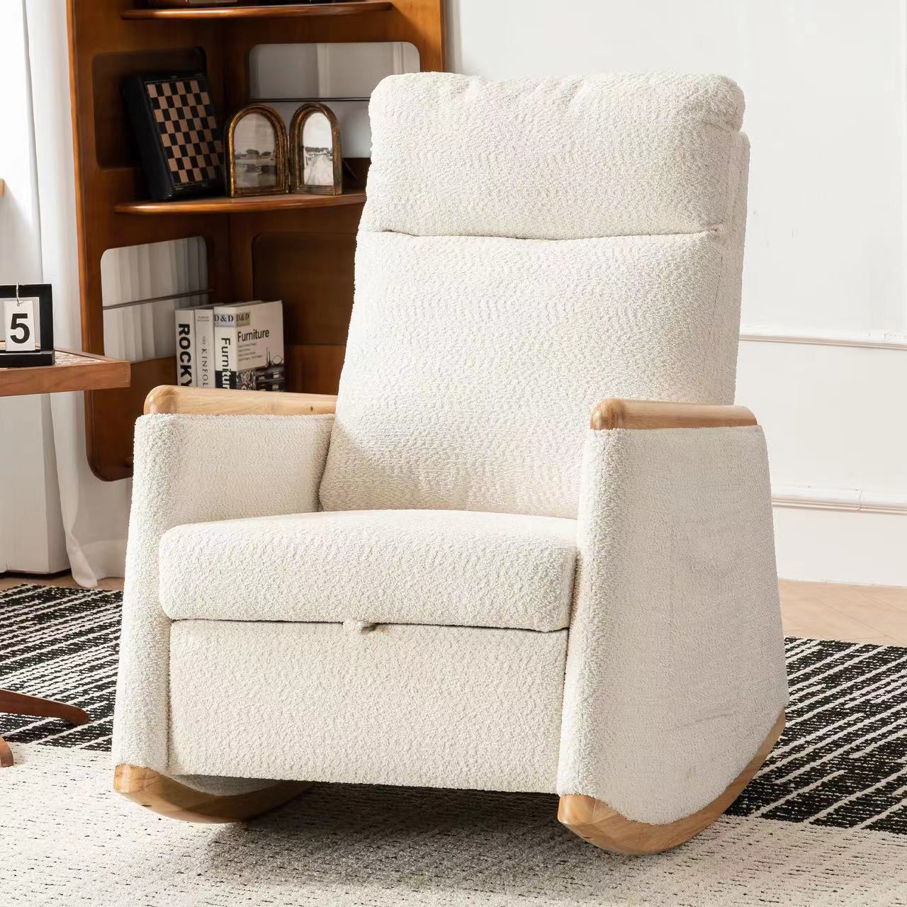 Premium Accent Rocking Chair with Footrest