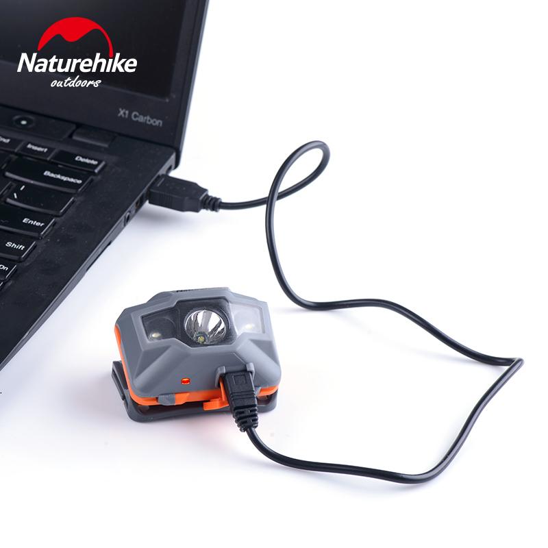 Naturehike Ultralight Waterproof USB Charge LED Headlamp 4 Modes Headlight - Korvel