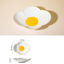 Creative Sun Egg Ceramic Bowl and Dish Set Cute Rice Bowl, Plate, Handle, Plate, Tableware, Home Breakfast Soup Plate - Korvel