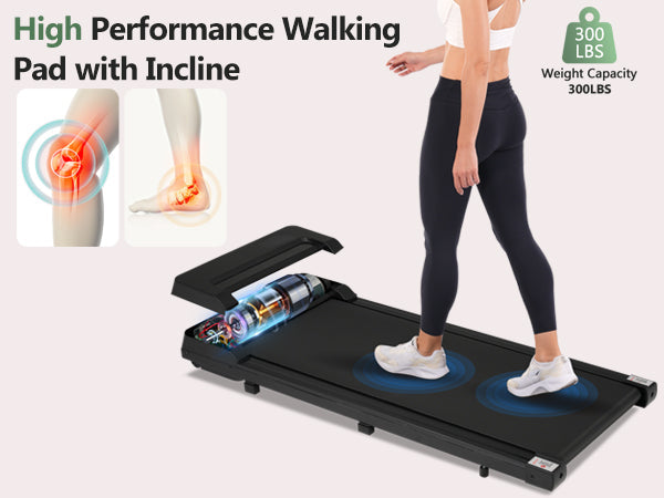 8.10 Walking Pad Under Desk Treadmill - 2.5HP, 300LBS Capacity